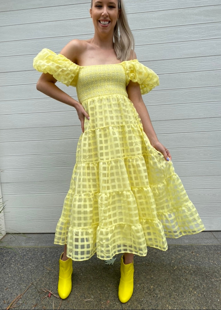 Layla midi dress - Yellow