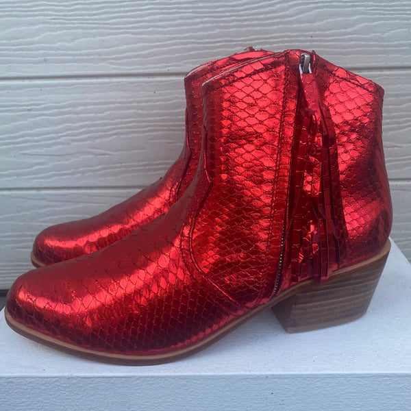 Jfahri boot - Red metallic