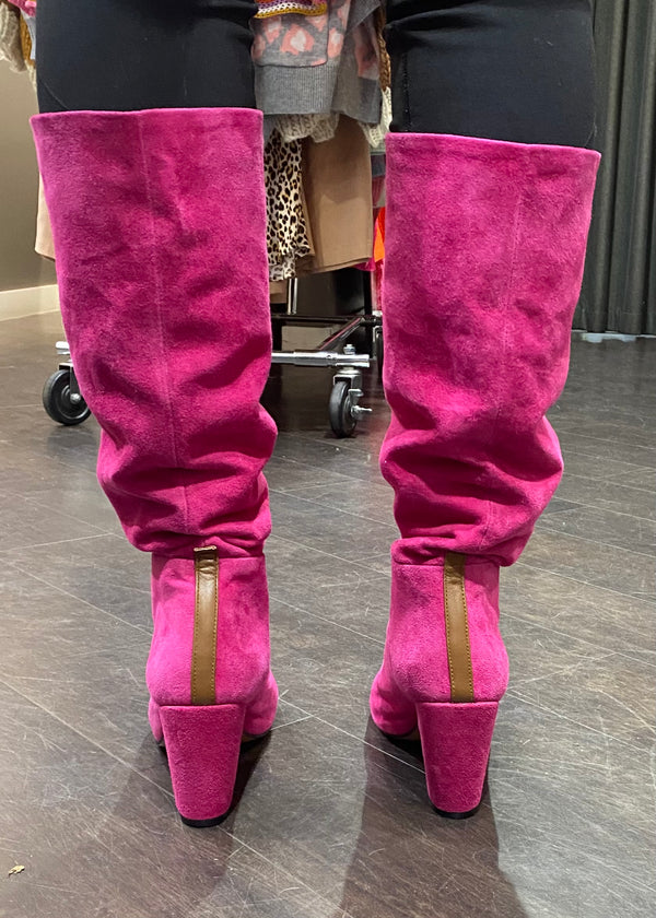 Lux suede boot - Fuschia