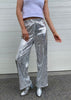 Alyssa Sequin Pants - Silver