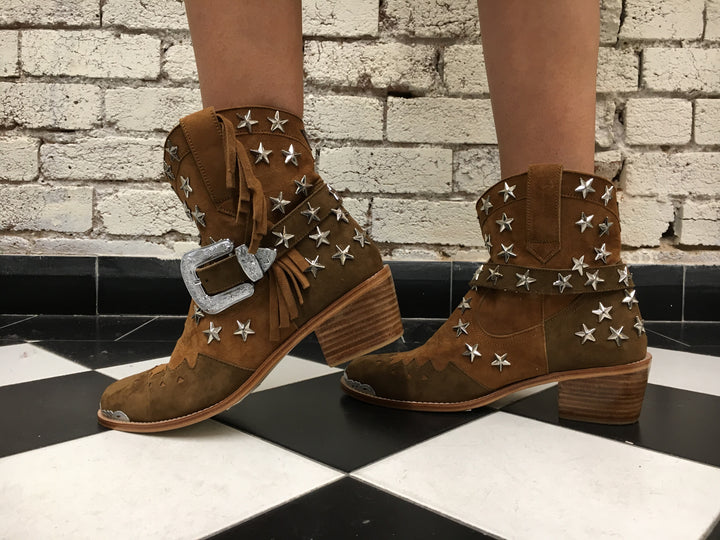 Elodie Cowgirl Boot - Tan-Shoes-jfahristore