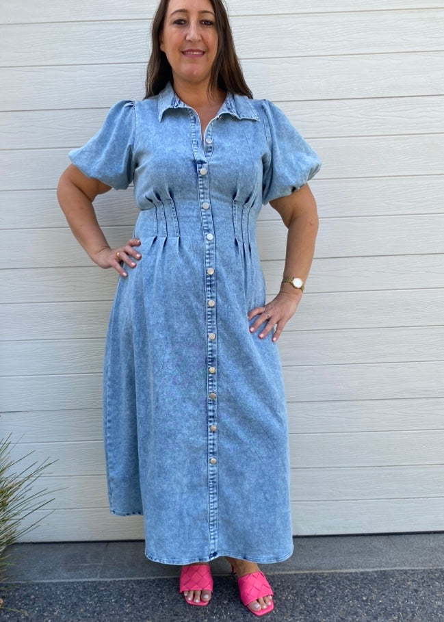 luella denim dress DEAR JOHN Luella Denim Dress - Lake Chelan