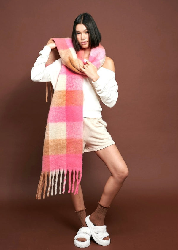 Maha Scarf - Neutral and Pink