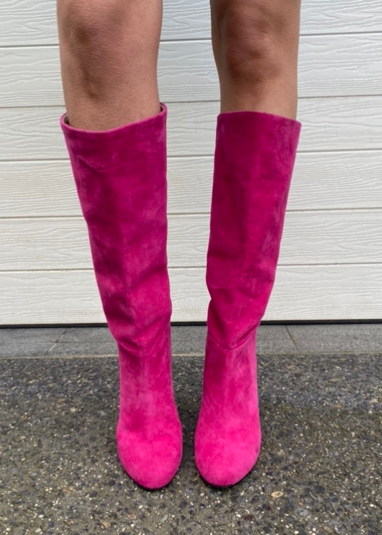 Lux suede boot - Fuschia