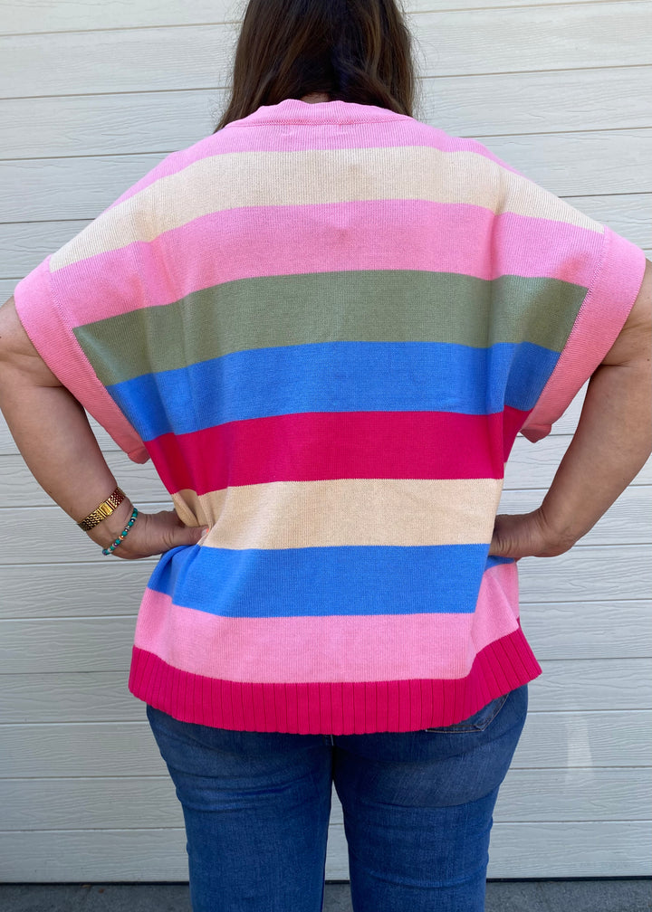 Rainbow knit top - Multi colour