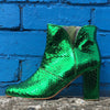 Joey Boot - Metallic Emerald Green-Shoes-jfahristore