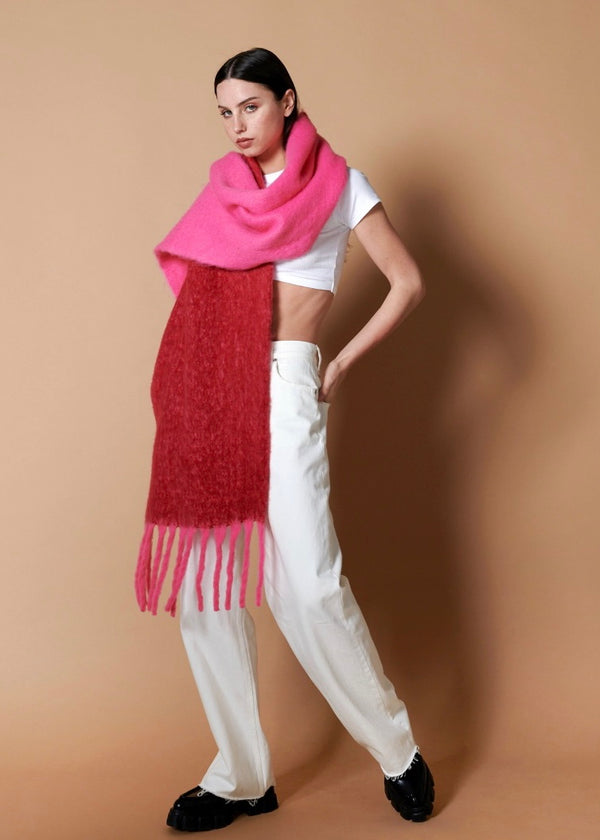 Maha scarf -Pink two tone