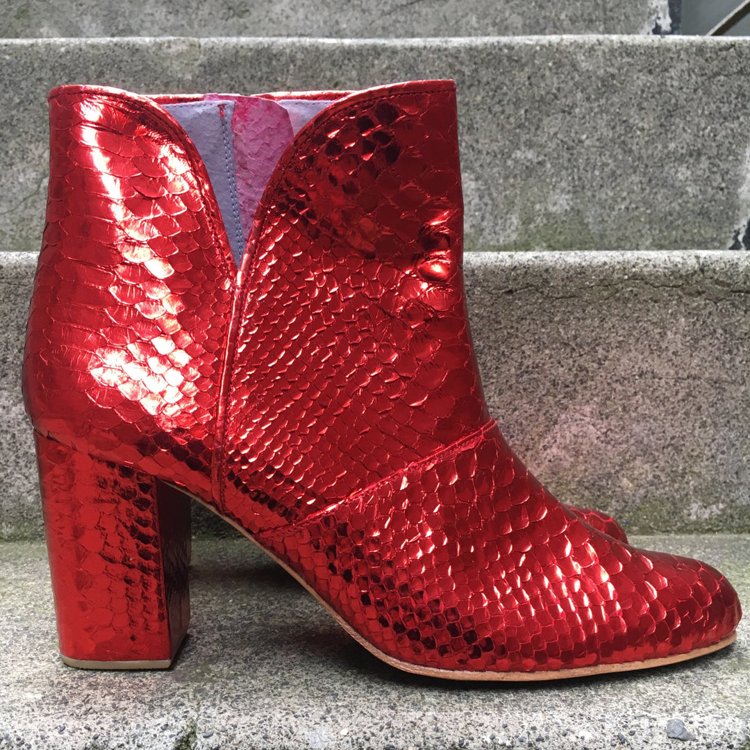 Joey Boot - Red metallic-Shoes-jfahristore