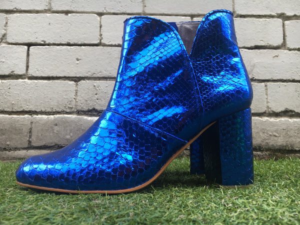 Joey Boot - Metallic Cobalt-Shoes-jfahristore