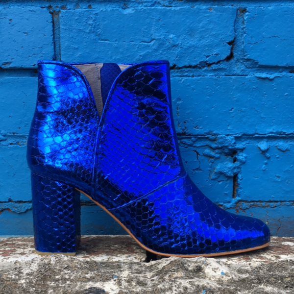 Joey Boot - Metallic Cobalt-Shoes-jfahristore