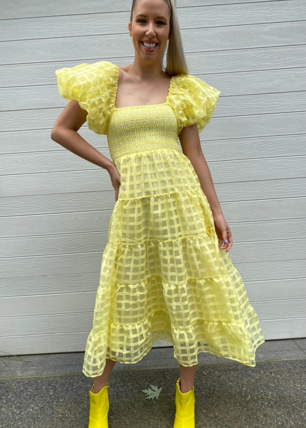 Layla midi dress - Yellow