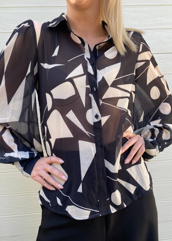 Jolie shirt - Black and neutral