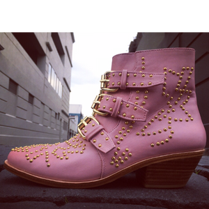 Soho Stud Boot - Musk Pink-Shoes-jfahristore