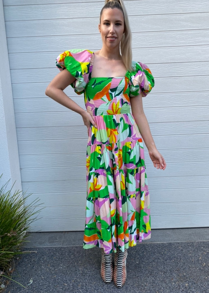 Layla dress - Bright Floral