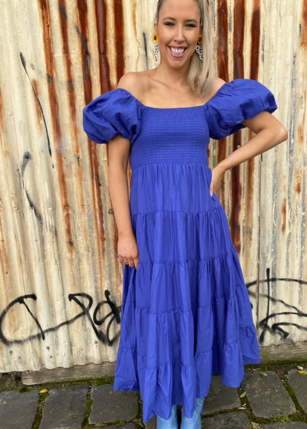 Layla midi dress - Cornflower blue