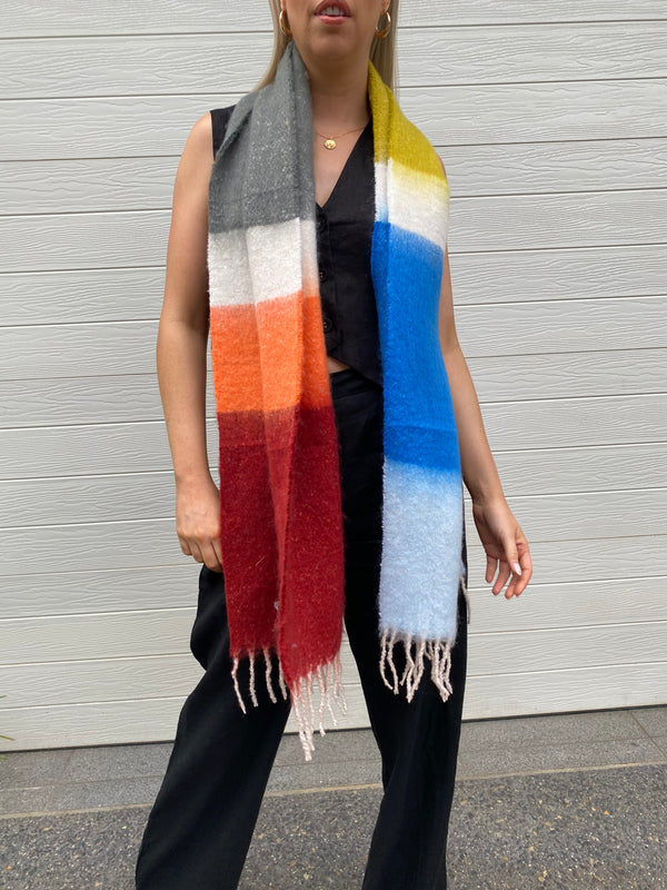 Rug up Scarf - Bright multi colour