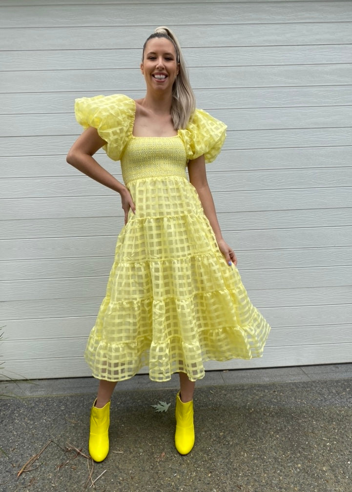 Layla midi dress - Yellow