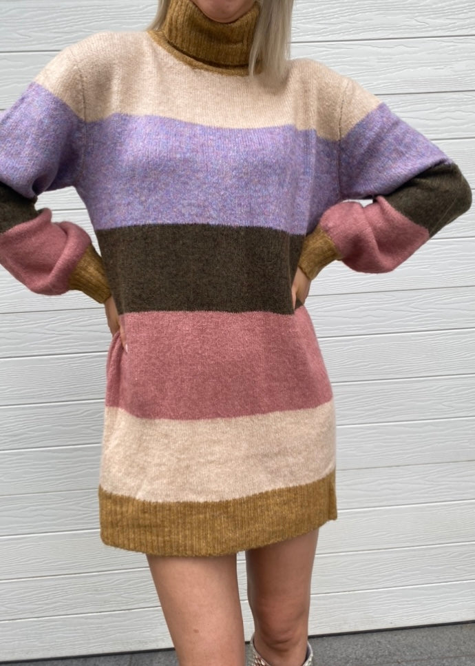 Sian Sweater Dress - Multi Stripes