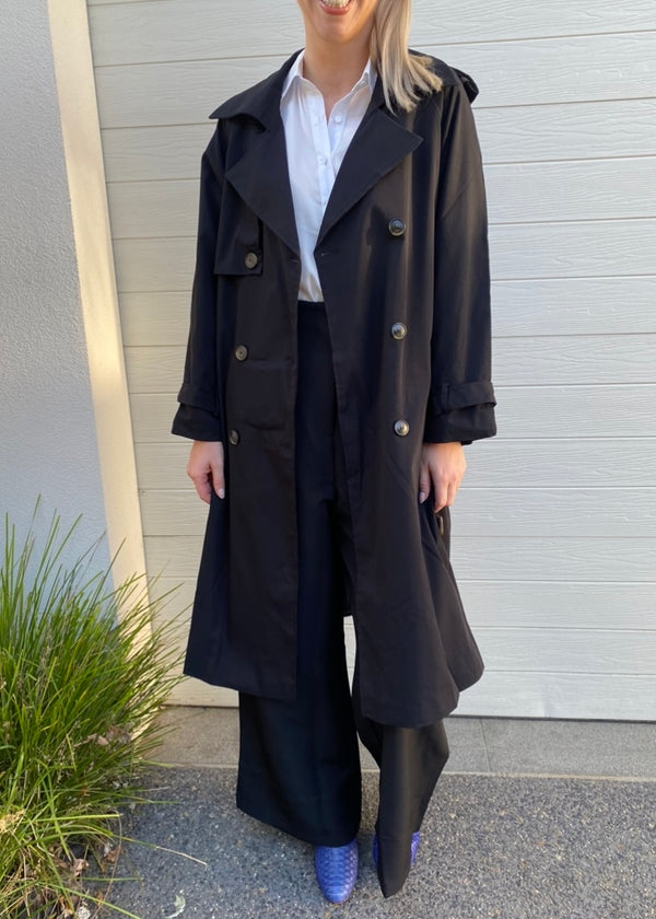 Ava Trench Coat / Black