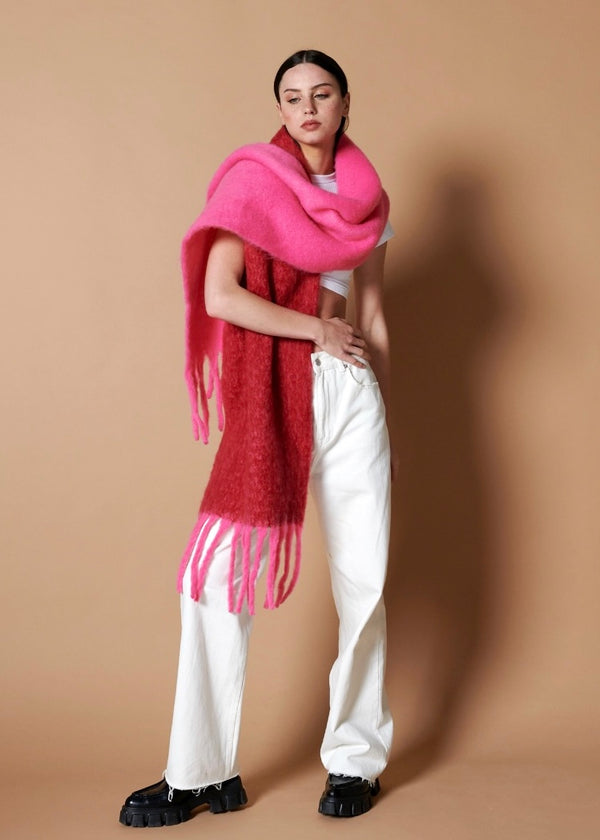 Maha scarf -Pink two tone