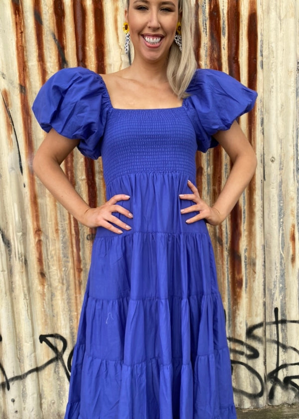 Layla midi dress - Cornflower blue