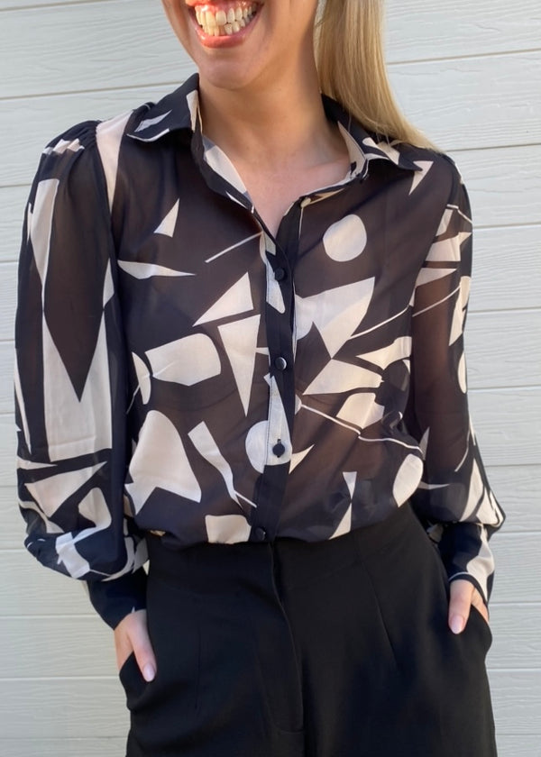 Jolie shirt - Black and neutral