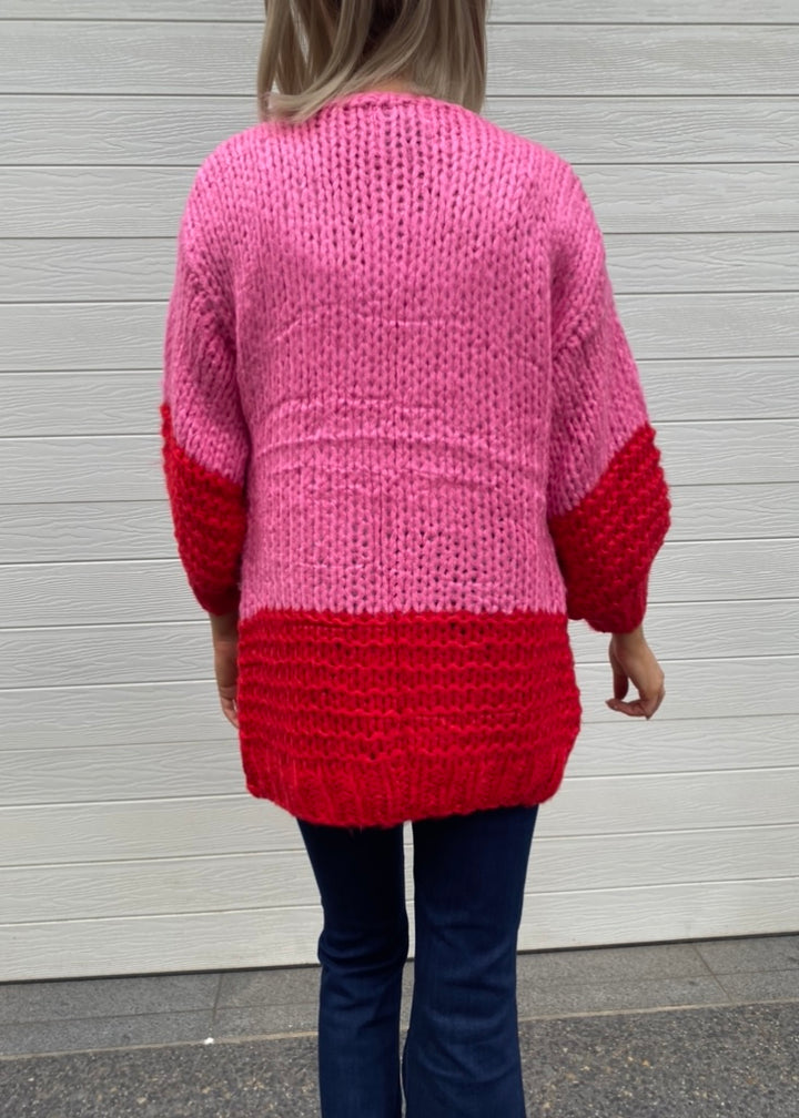 Fantasy Cardigan - Pink and Red