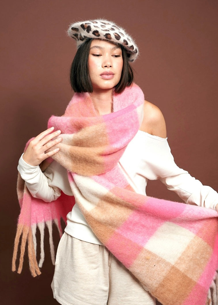 Maha Scarf - Neutral and Pink