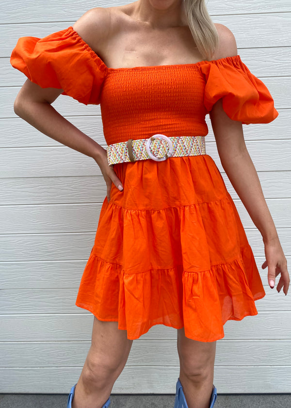 Layla short dress - Orange