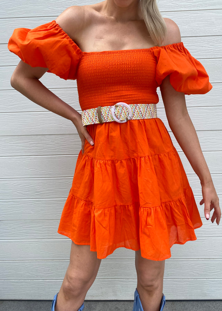 Layla short dress - Orange