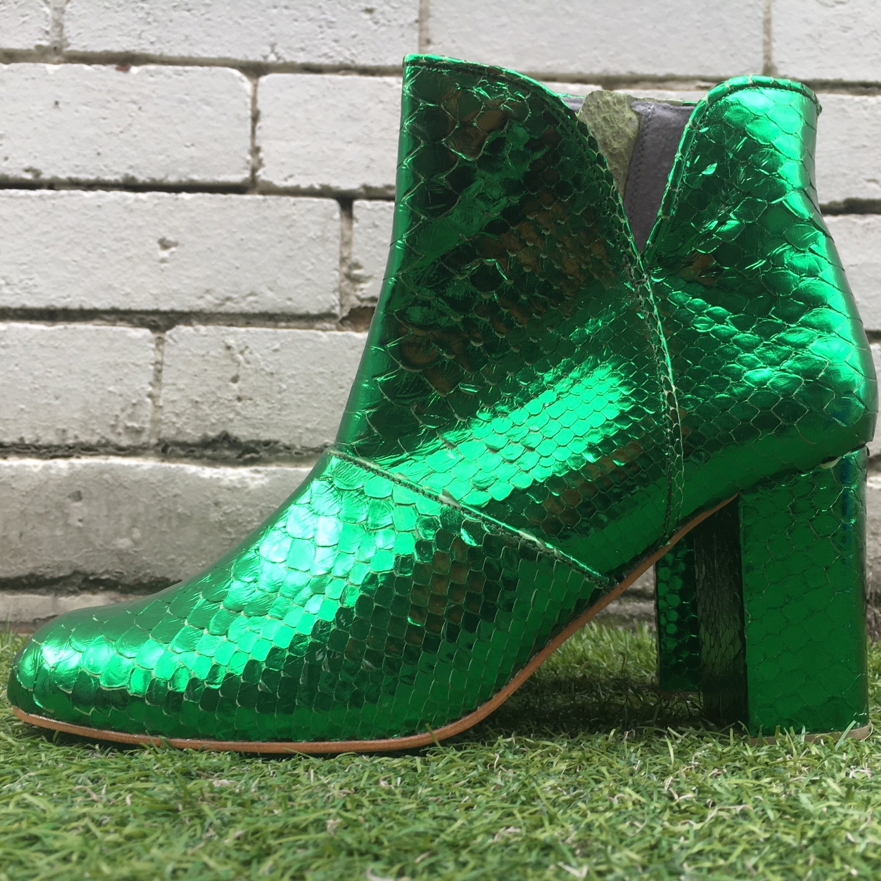 Joey Boot - Metallic Emerald Green-Shoes-jfahristore