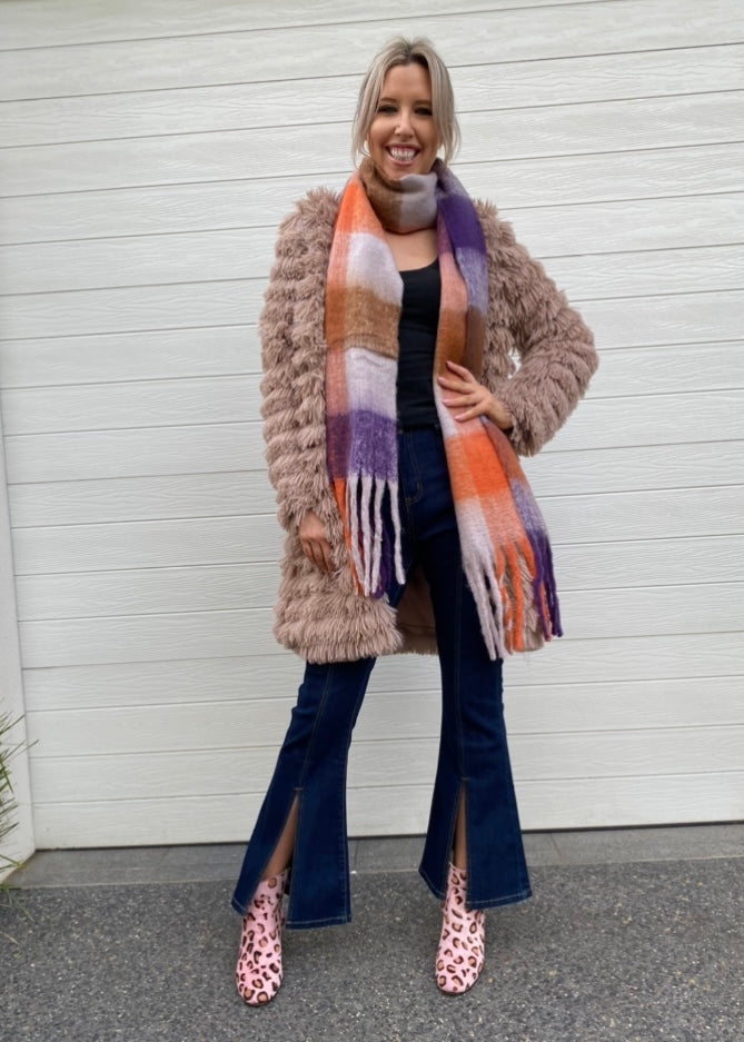 Maha Scarf - Orange And Purple