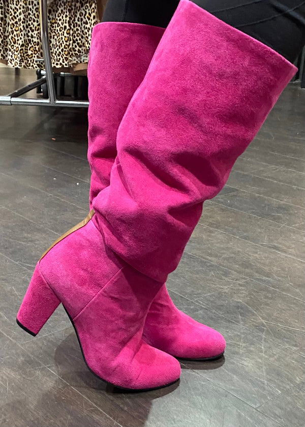 Lux suede boot - Fuschia