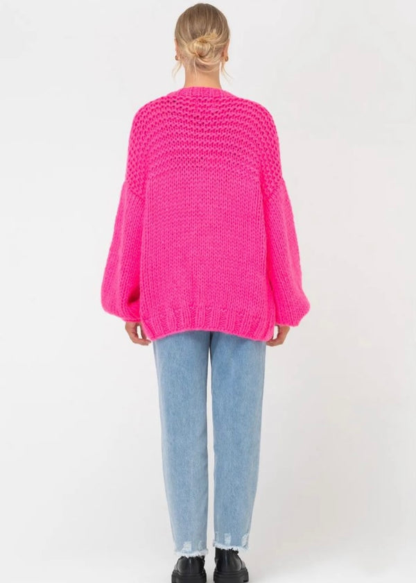 Clara Cardigan - Neon Pink