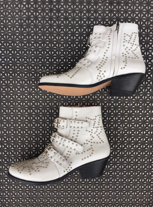 Soho Stud Boot - White-Shoes-jfahristore