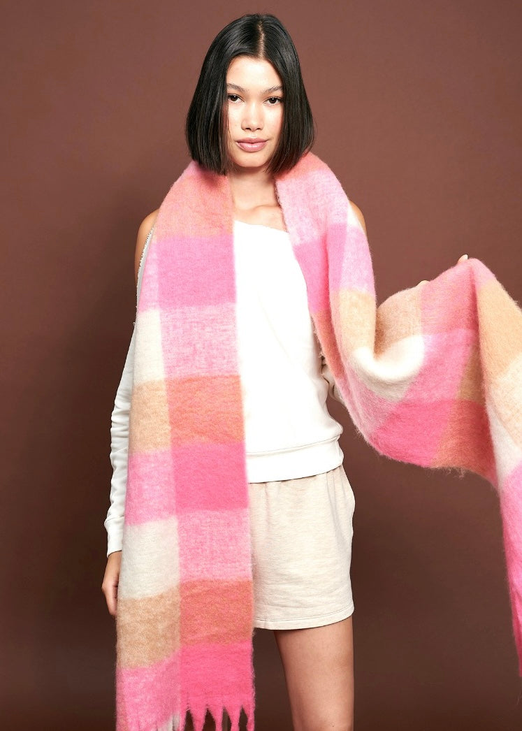 Maha Scarf - Neutral and Pink