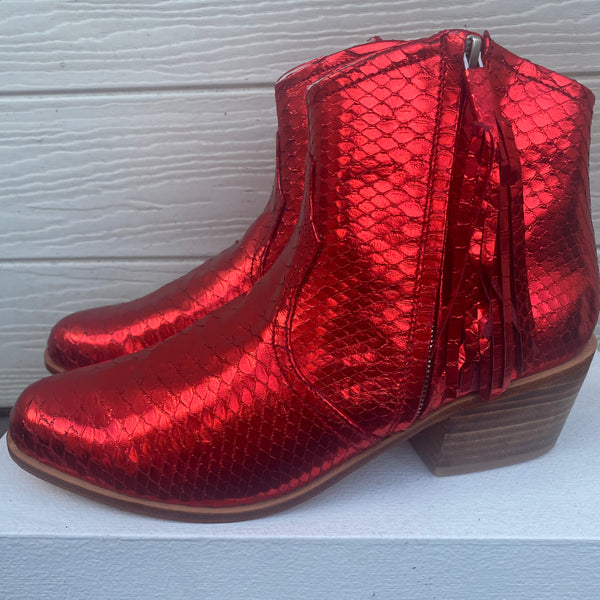 Jfahri boot - Red metallic