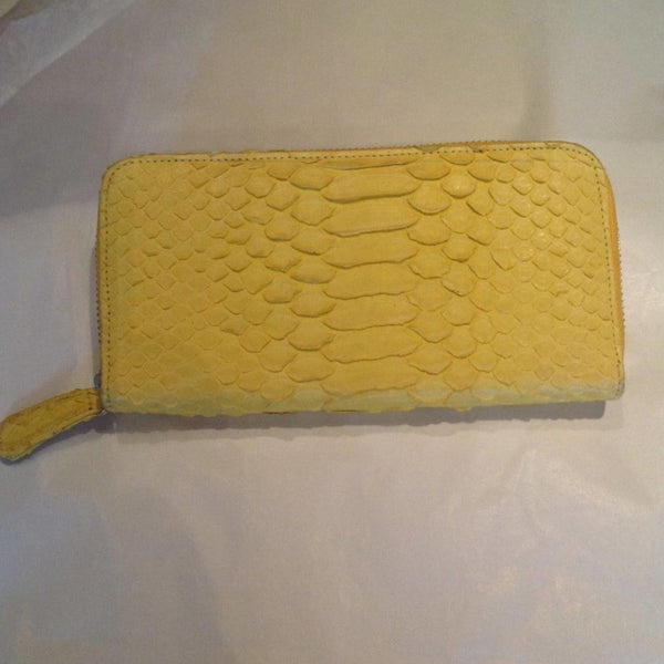 Sunshine Yellow Snakeskin Wallet-Accessories-jfahristore