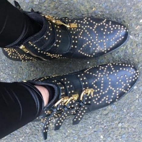 Soho Stud Boot - Black-Shoes-jfahristore